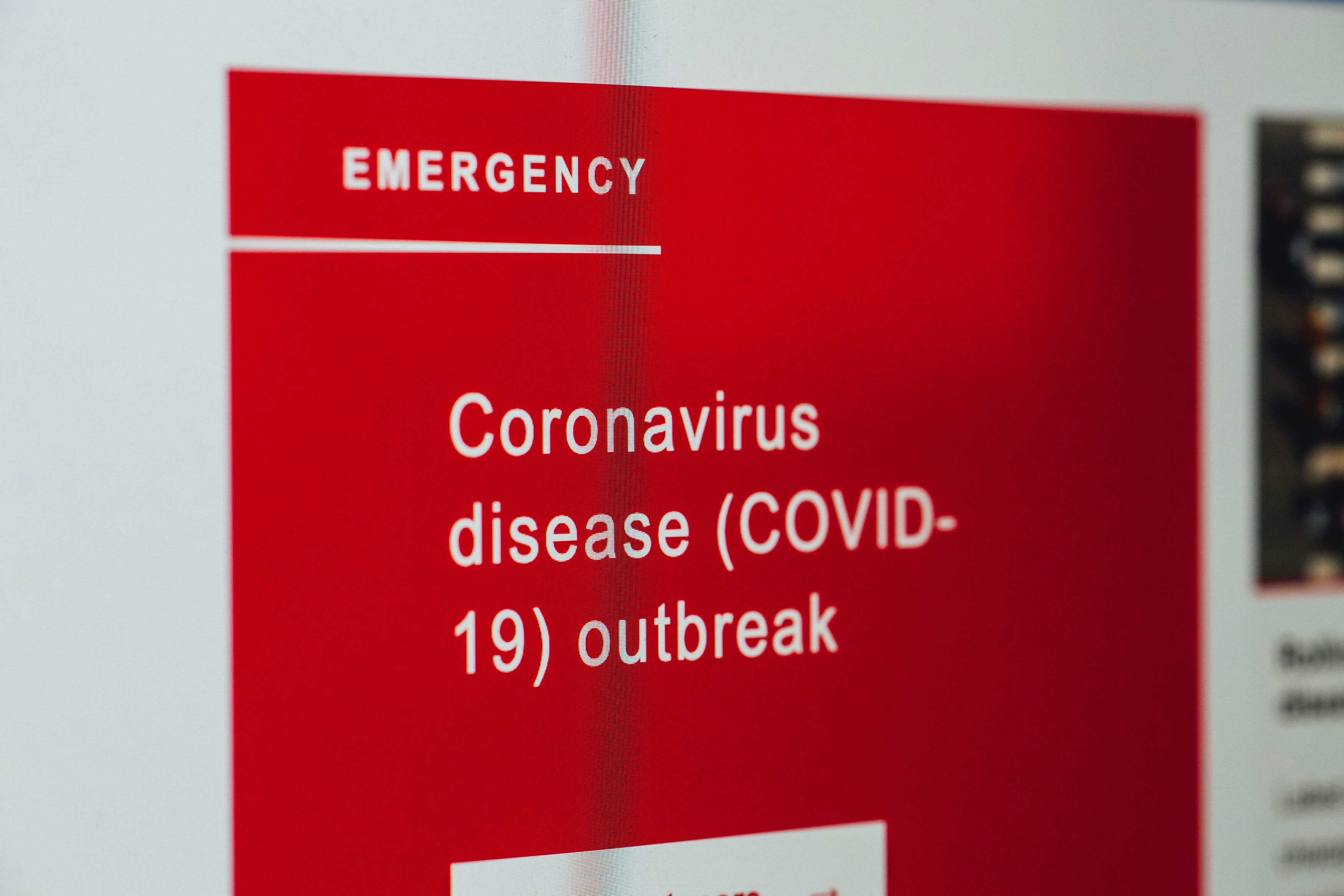 Emergency Sign for COVID-19