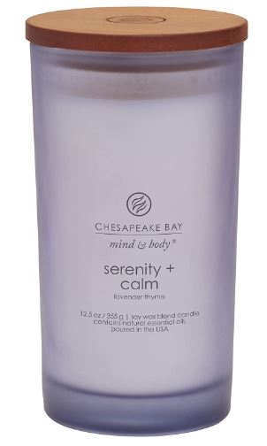 Chesapeake Bay Candle Scented Candle, Serenity + Calm (Lavender Thyme